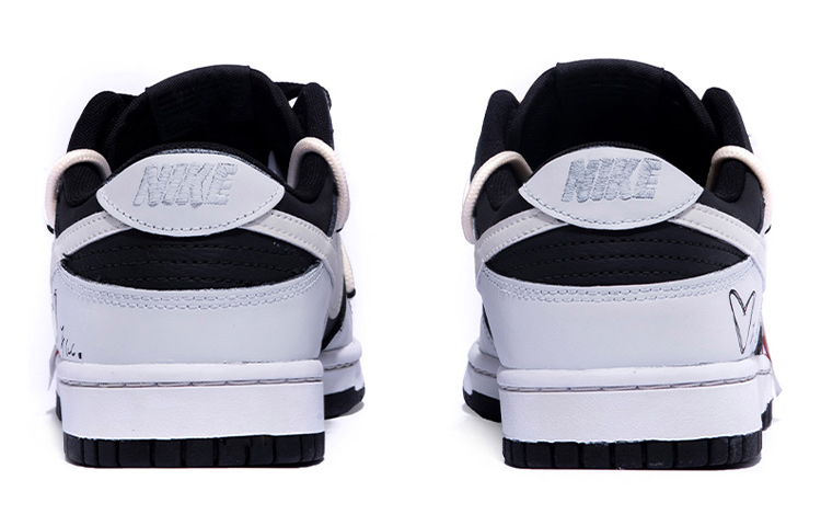 Shop 【定製球鞋】 Nike Dunk Low 極簡風 在逃的塗鴉灰 復古 塗鴉 撞色 解構 情侶 低幫 板鞋 GS 灰黑
