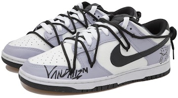 【訂製球鞋】 Nike Dunk Low 塗鴉 個性 小眾 潑墨 小熊 解構風 潮流復古 低筒 板鞋 男款 灰紫黑白 Lookbook 【訂製球鞋】 Nike Dunk Low 塗鴉 個性 小眾 潑墨 小熊 解構風 潮流復古 低筒 板鞋 男款 灰紫黑白