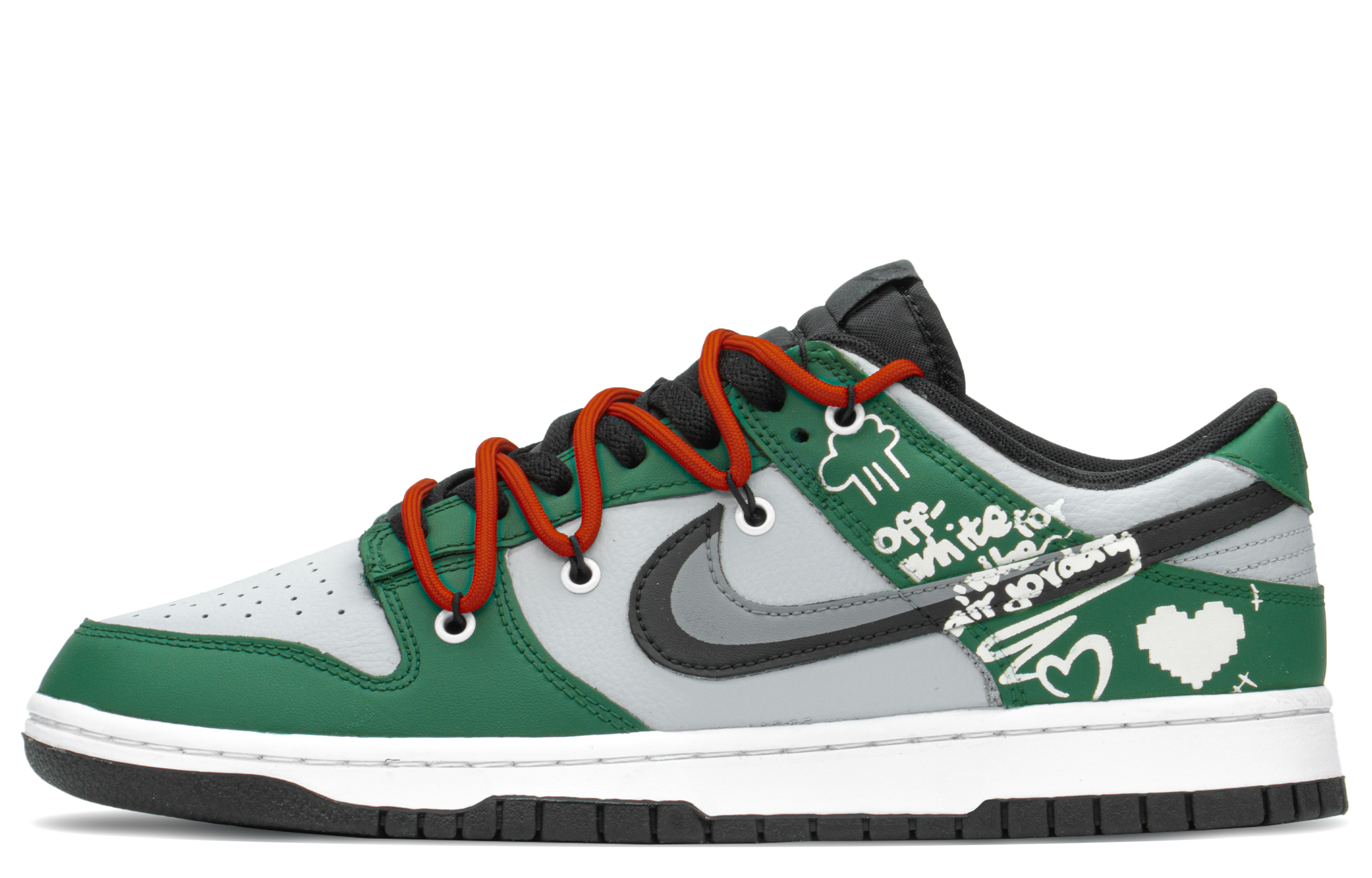 Buy [Zapatillas Personalizadas] Nike Dunk Low 'Graffiti Love' DJ6188-002(TeamA-DK涂鸦爱心绿S-BOX)