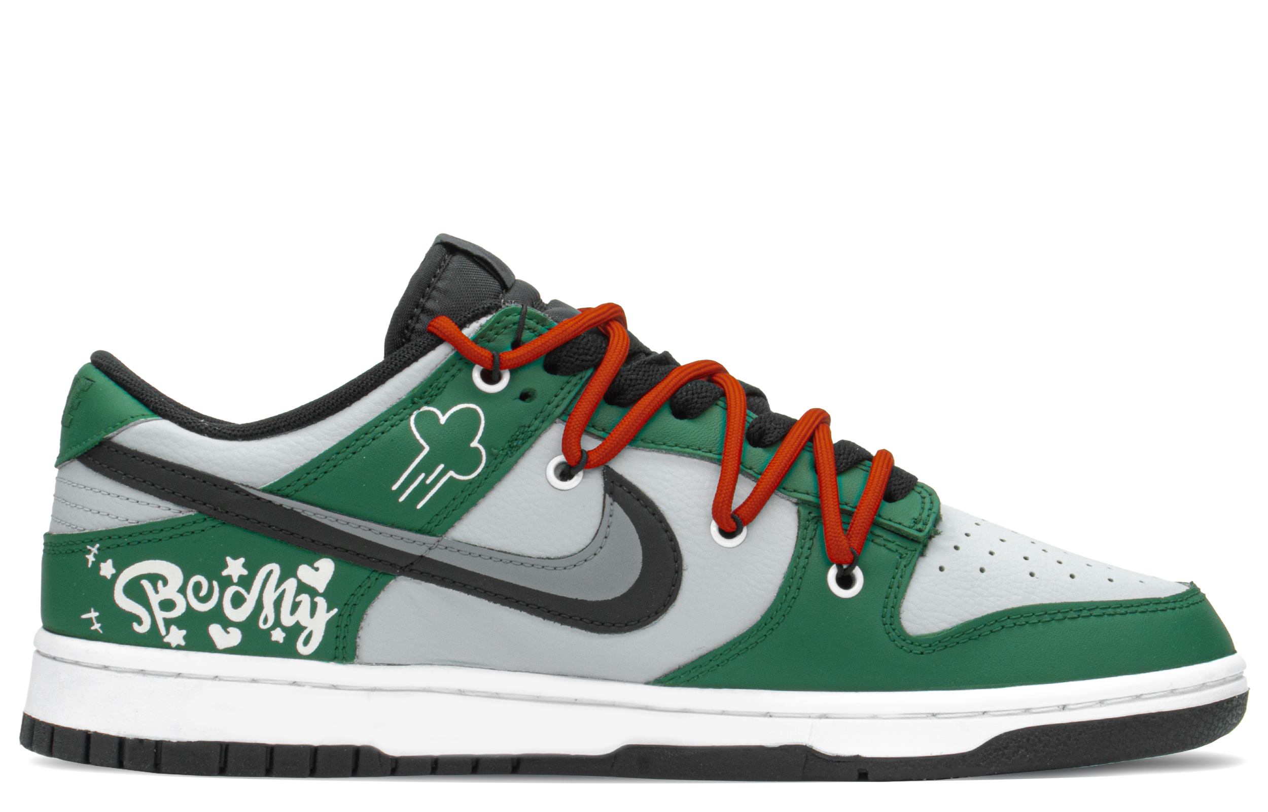 Order [Zapatillas Personalizadas] Nike Dunk Low 'Graffiti Love' DJ6188-002(TeamA-DK涂鸦爱心绿S-BOX)