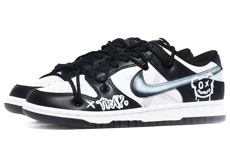 Lookbook [Sepatu Kustom] Nike Dunk Low 'Panda Grafiti' DD1391-100(Team10-涂鸦小熊）