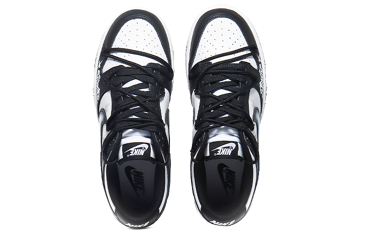 Shop [Sepatu Kustom] Nike Dunk Low 'Panda Grafiti' DD1391-100(Team10-涂鸦小熊）