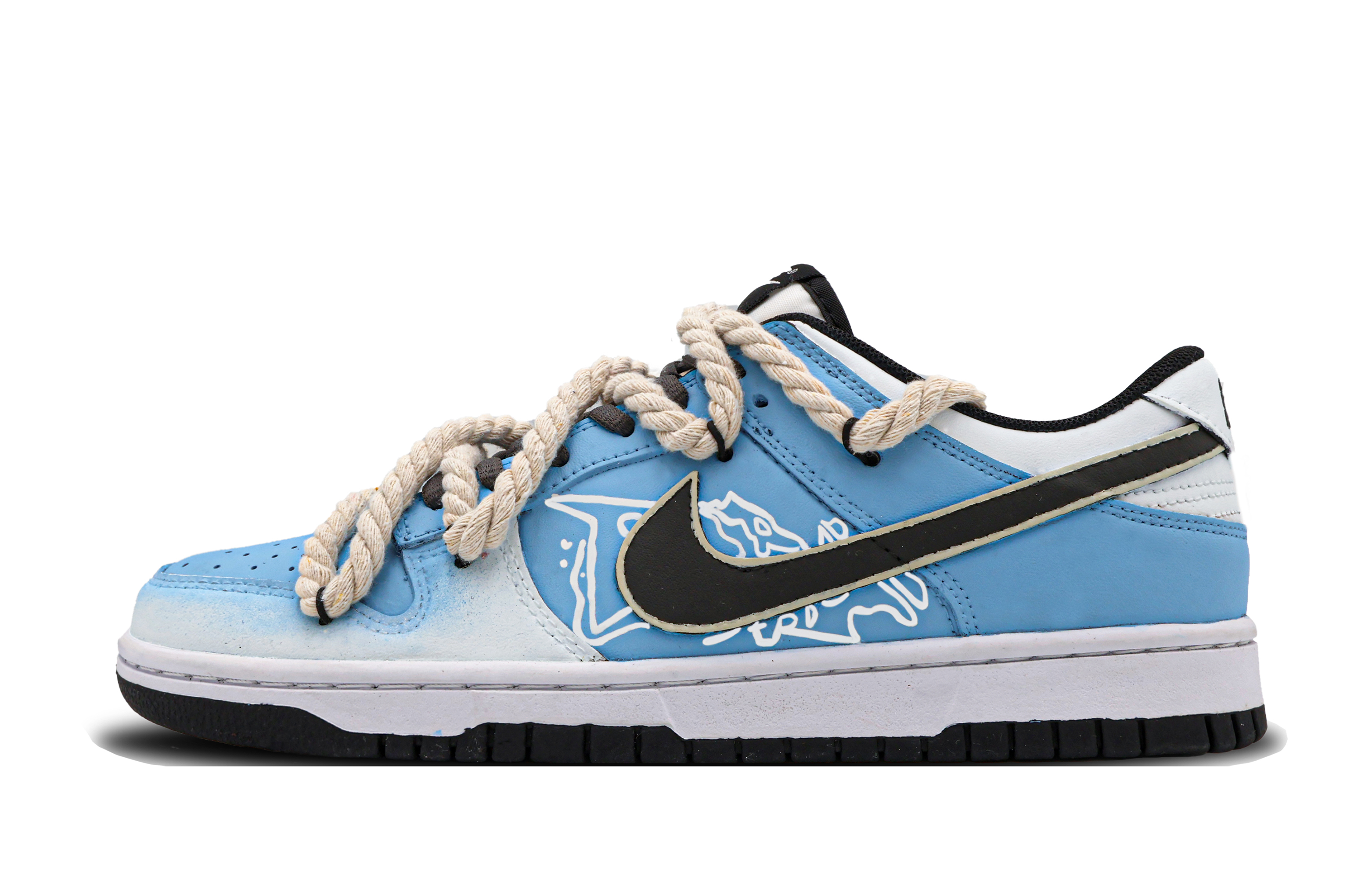 Order 【カスタムシューズ】ナイキ ダンク ロー 'グラフィティ プレッピーブルーホワイト' CW1590-100(Team53-女款越野S-BOX)