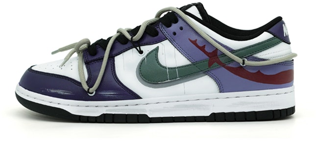 custom-shoes-nike-dunk-low-graffiti-purple-green-red
