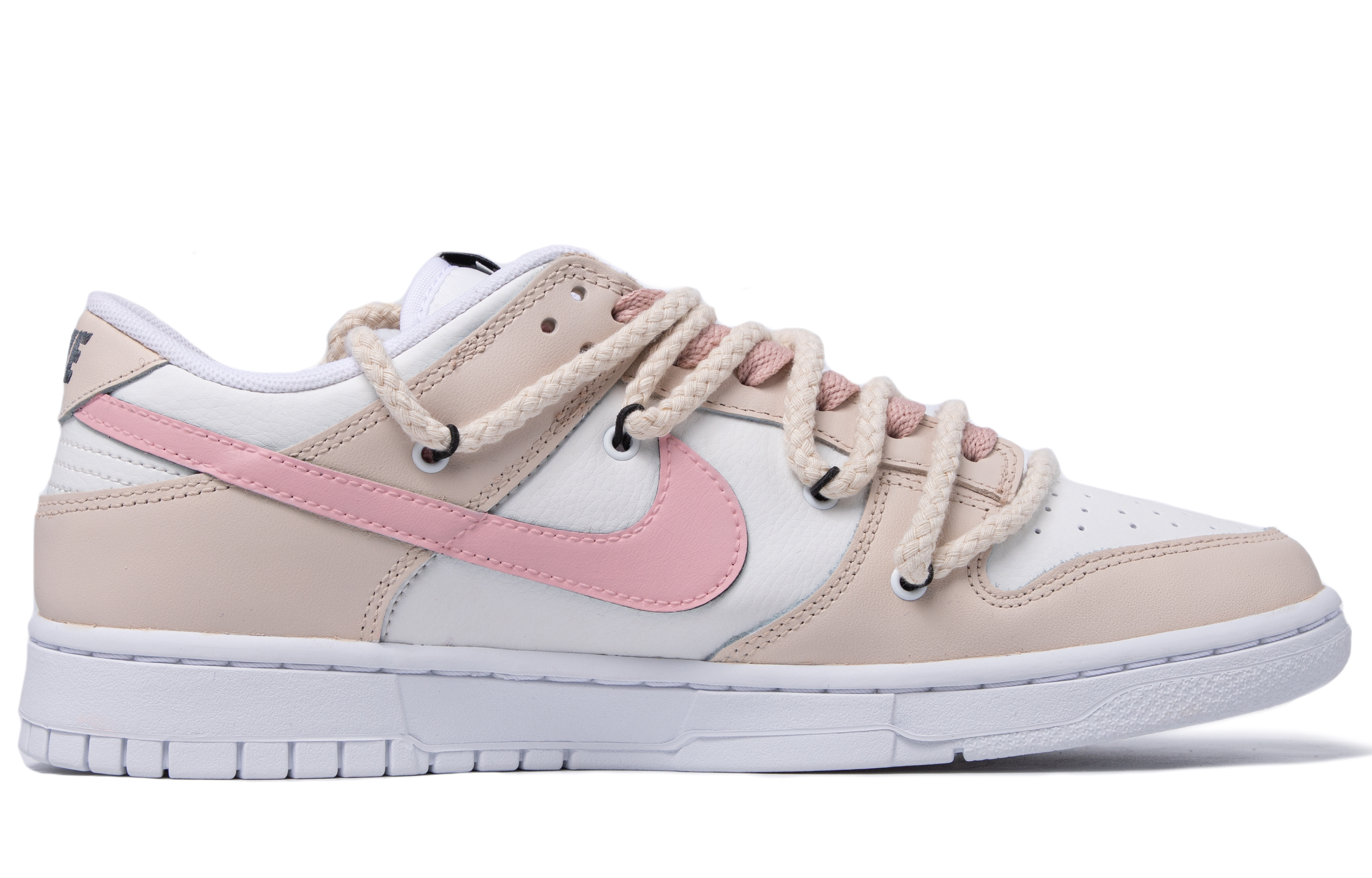 Order [定制鞋] 耐克Dunk Low '涂鸦微笑' 奶油白粉色 DJ6188-101-(TeamM-男款涂鸦笑脸米白粉)