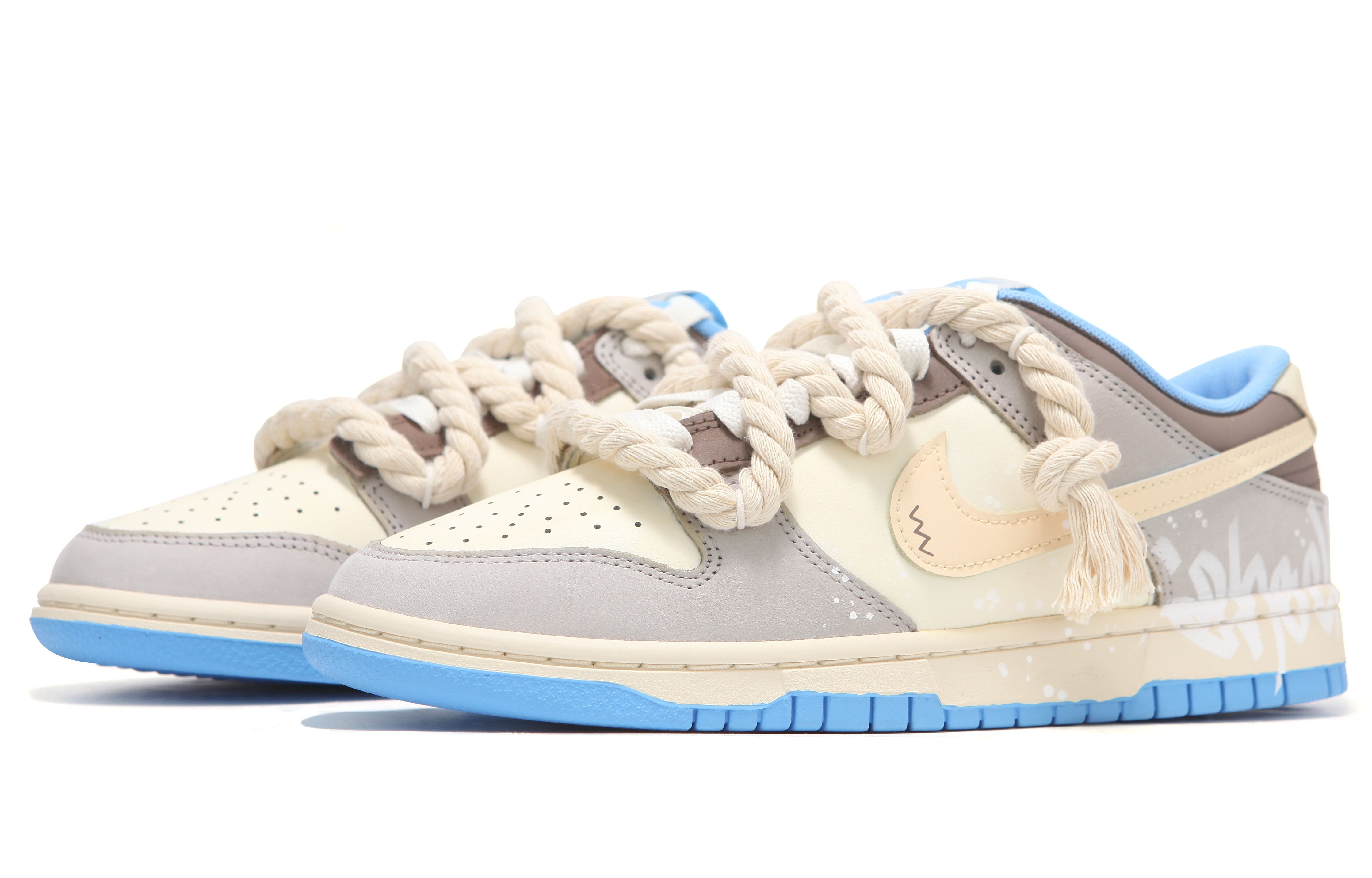 Lookbook 나이키 덩크 로우 '그라피티 스플래시 빈티지' (57 characters) FN7488-133(Team24-男女款麻绳米灰色)