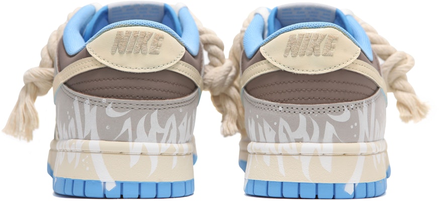 【定制球鞋】Nike Dunk Low 熱浪 塗鴉潑墨 仿古麻繩 做舊 氧化 高街 解構綁帶 復古 低幫 休閒板鞋 男女同款 米白色 Shop 【定制球鞋】Nike Dunk Low 熱浪 塗鴉潑墨 仿古麻繩 做舊 氧化 高街 解構綁帶 復古 低幫 休閒板鞋 男女同款 米白色