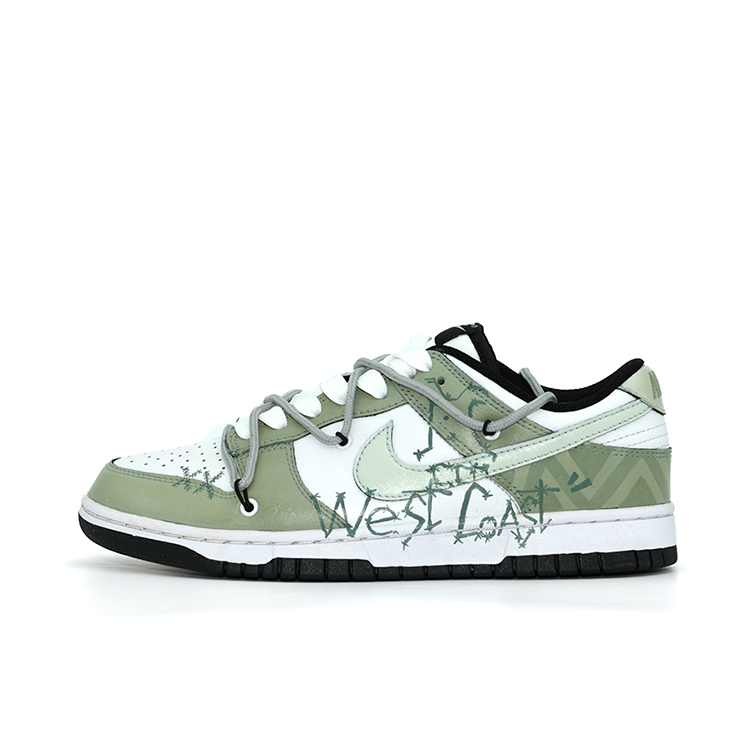 Buy [Sepatu Kustom] Nike Dunk Low 'Graffiti West Coast Hijau' CW1590-100（TEAM106-女款涂鸦西海岸)
