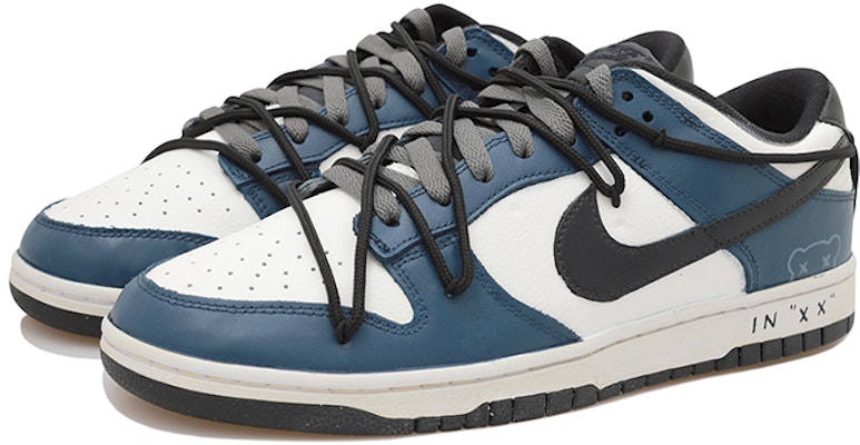 나이키 덩크 로우 '그라피티 화이트 블루 블랙' (커스텀) DD1391-100(Team拾玖-泼墨小熊男S-BOX) Lookbook 나이키 덩크 로우 '그라피티 화이트 블루 블랙' (커스텀) DD1391-100(Team拾玖-泼墨小熊男S-BOX)