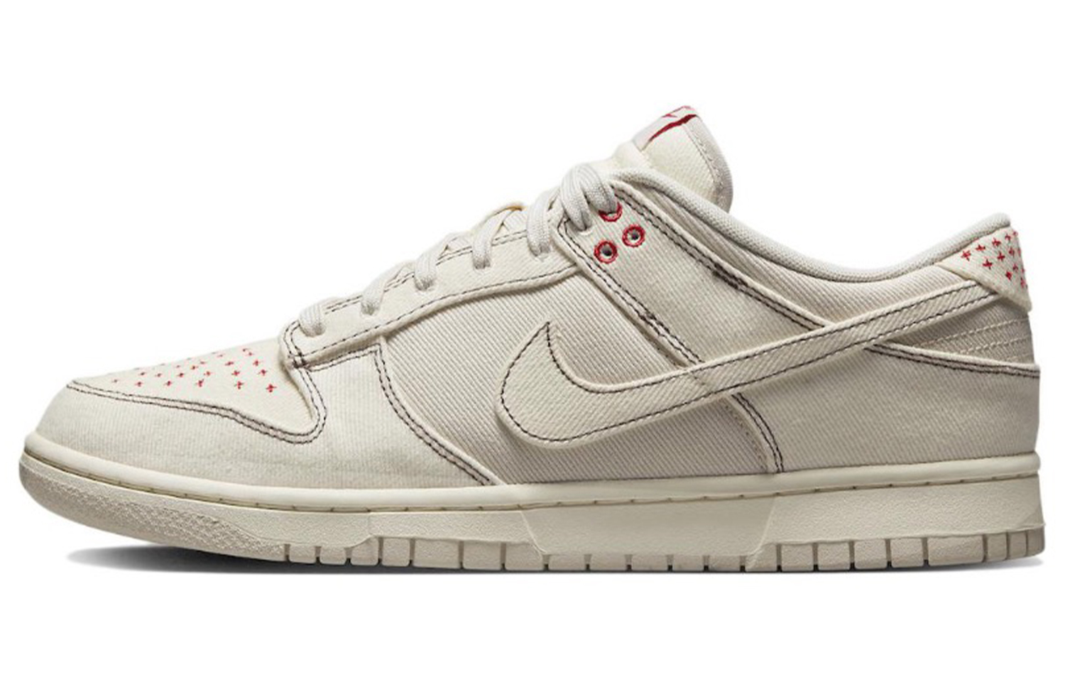 Details for [定制鞋] Nike Dunk Low '灰棕红缝线' DV0834-100(Team57-男款天使)
