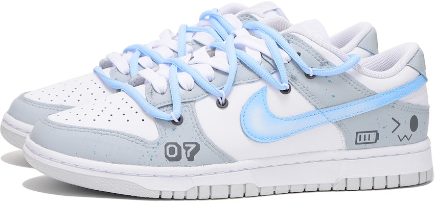 나이키 덩크 로우 '회색빛 푸른 느낌' (커스텀) DV0831-101(Team拾伍-男款07电玩) Lookbook 나이키 덩크 로우 '회색빛 푸른 느낌' (커스텀) DV0831-101(Team拾伍-男款07电玩)