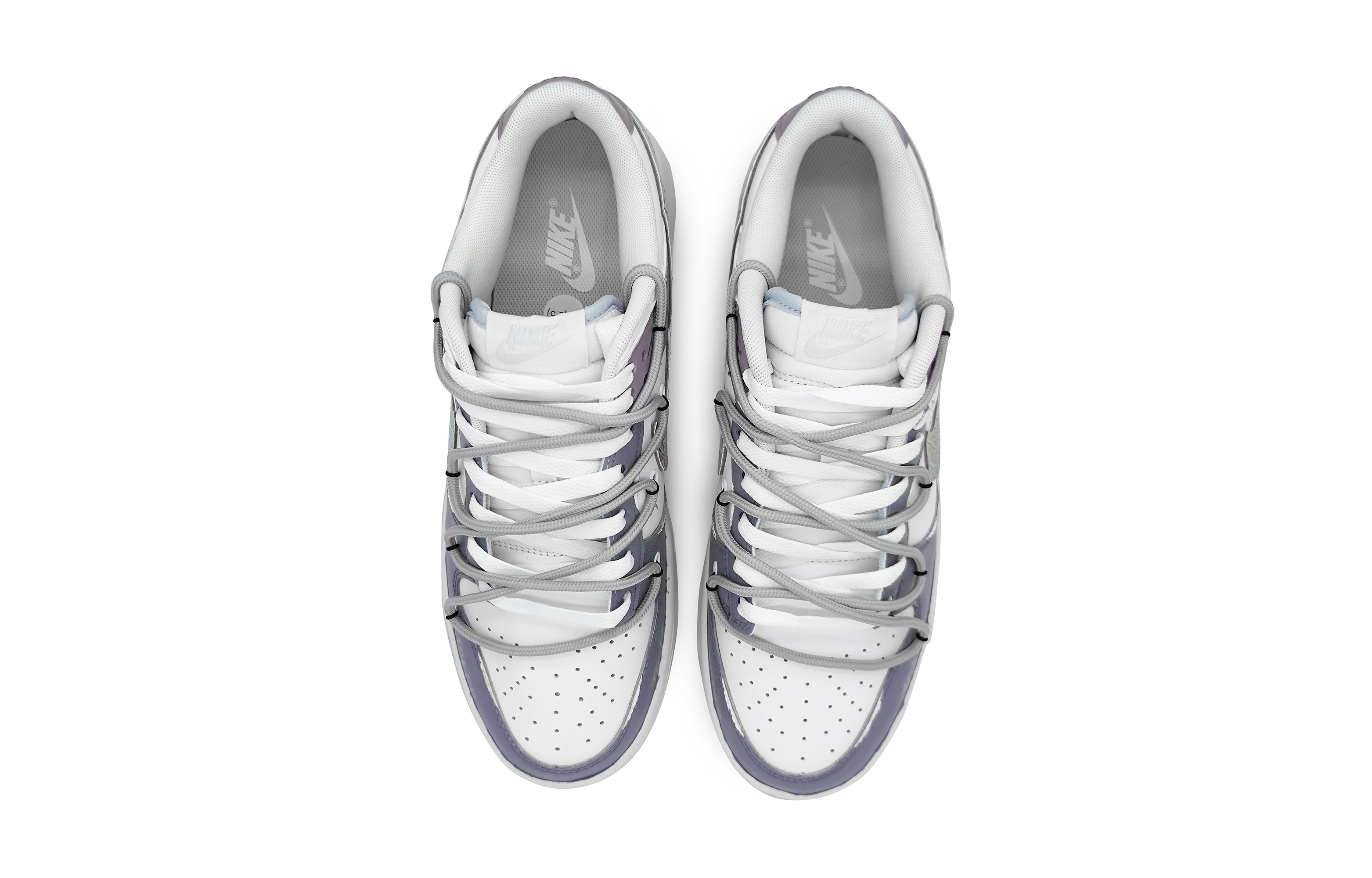 Shop [Kasut Custom] Nike Dunk Low 'Kelabu Ungu Magik Angkasa Poker Joker' DH9765-102(Team16-女款魔术空间灰紫)