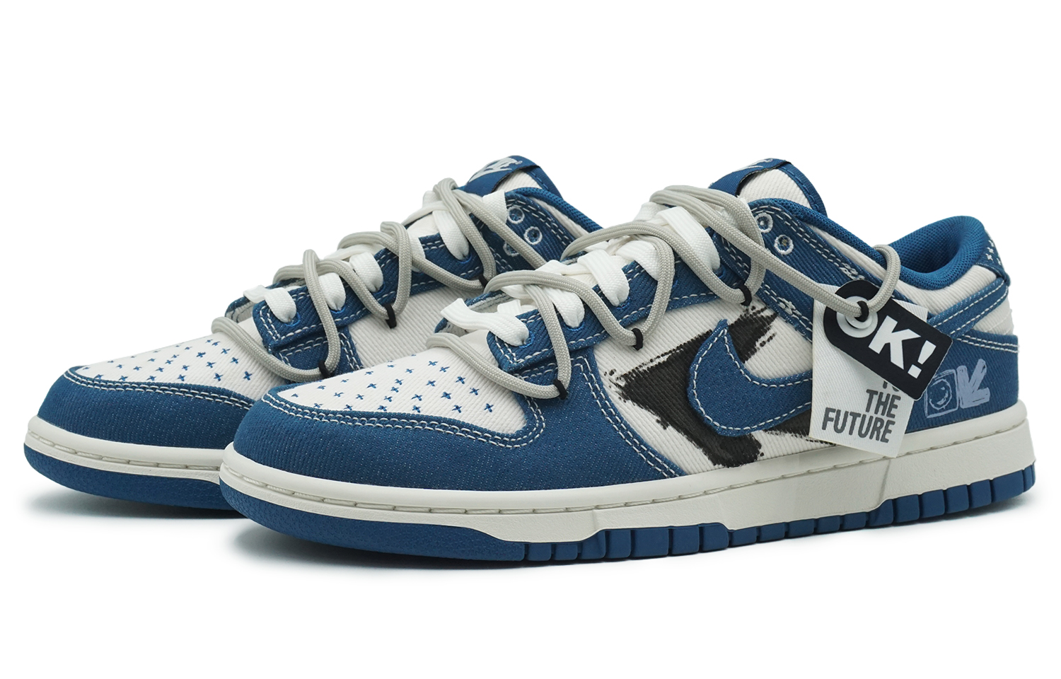 Shop [Zapatos Personalizados] Nike Dunk Low 'Gran Paseo Estilo Panda' DV0834-101(Team322-男款OK熊猫)