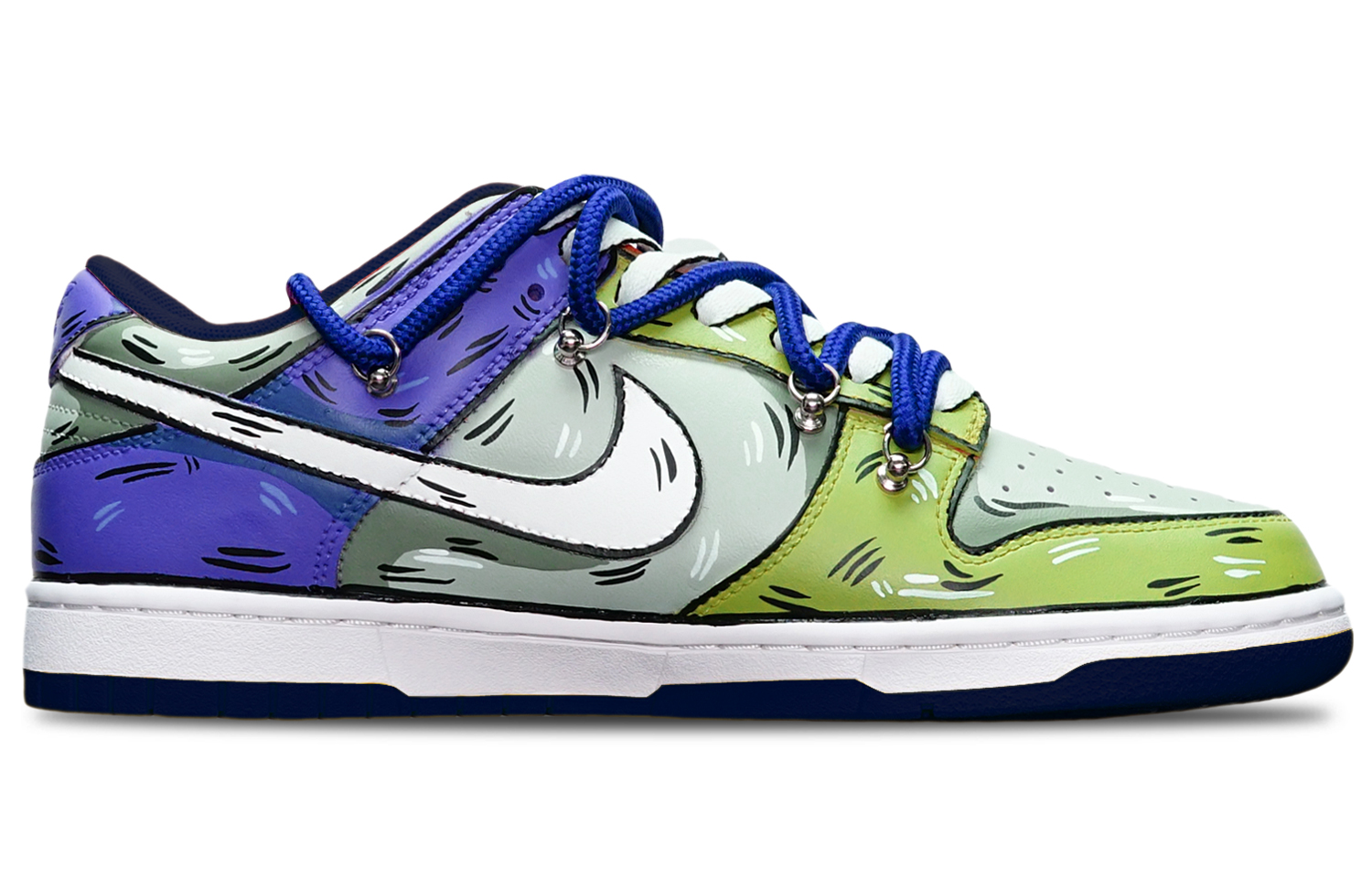 Order Zapatillas Nike Dunk Low 'Verde-Gris-Azul Tiburón Swoosh' DH9765-300(TeamT-鲨鱼绿灰蓝女S-BOX)