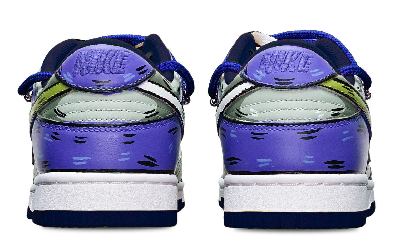 Shop Zapatillas Nike Dunk Low 'Verde-Gris-Azul Tiburón Swoosh' DH9765-300(TeamT-鲨鱼绿灰蓝女S-BOX)