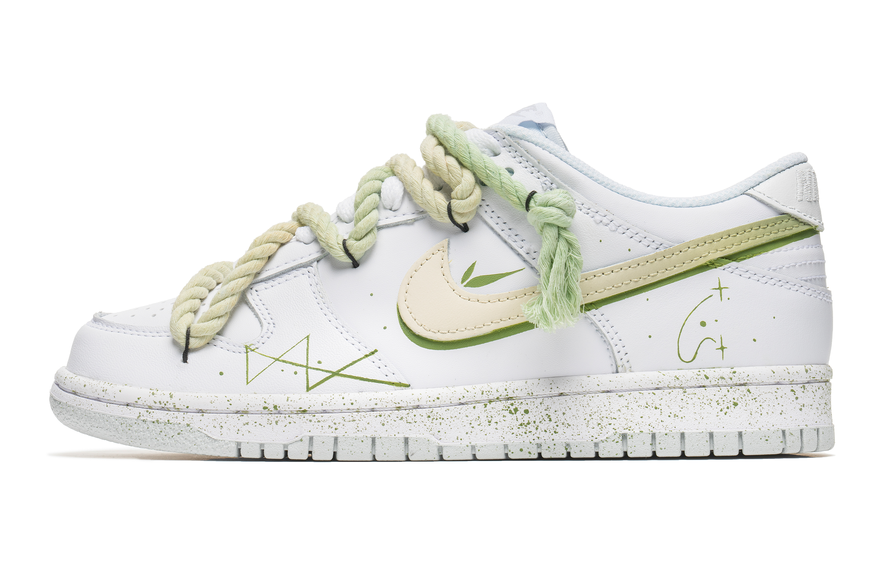 Buy [Sepatu Custom] Nike Dunk Low 'Gradasi Apel Hijau' DH9765-102(Team67-青苹果星元)