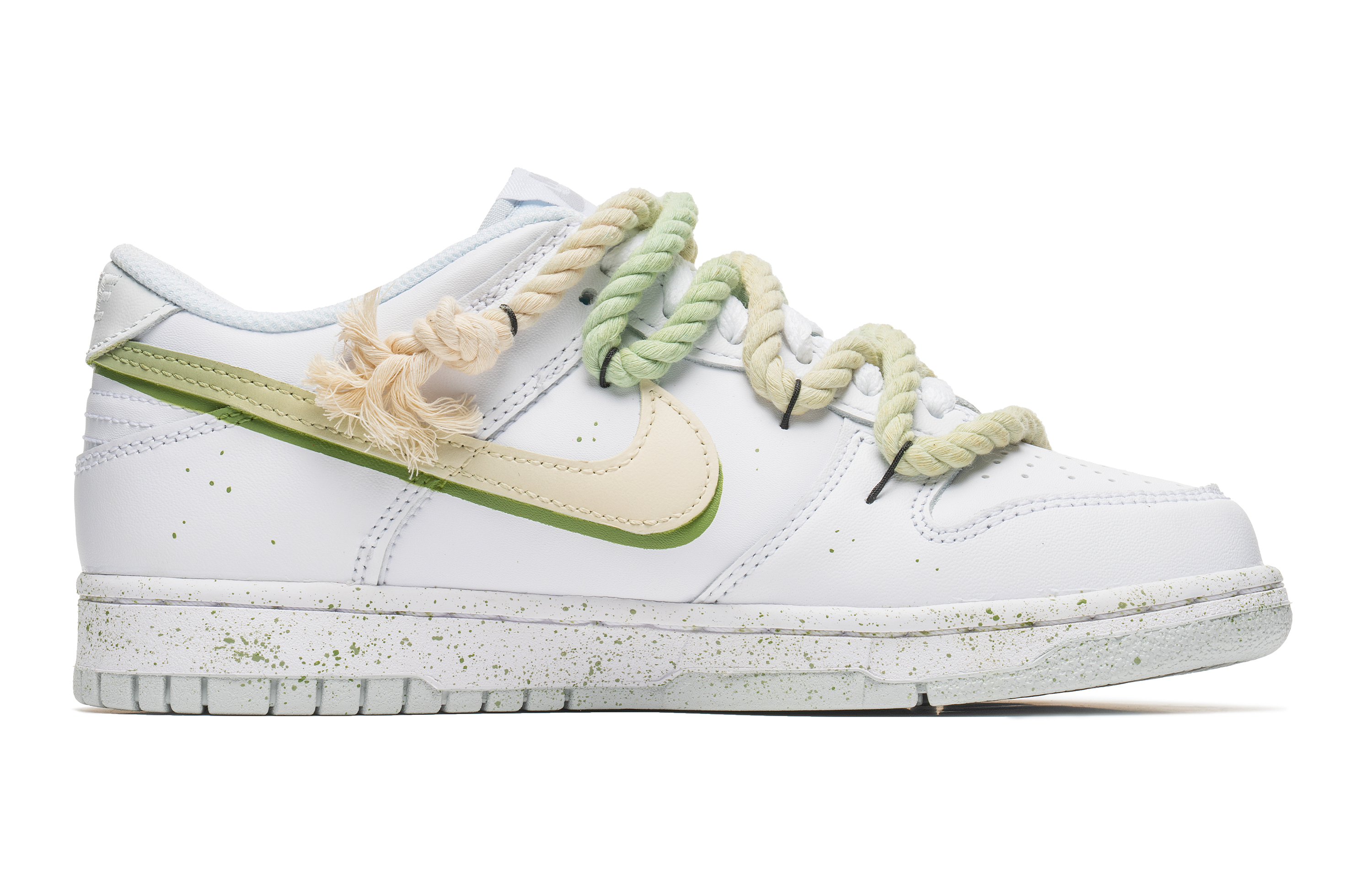 Order [Sepatu Custom] Nike Dunk Low 'Gradasi Apel Hijau' DH9765-102(Team67-青苹果星元)