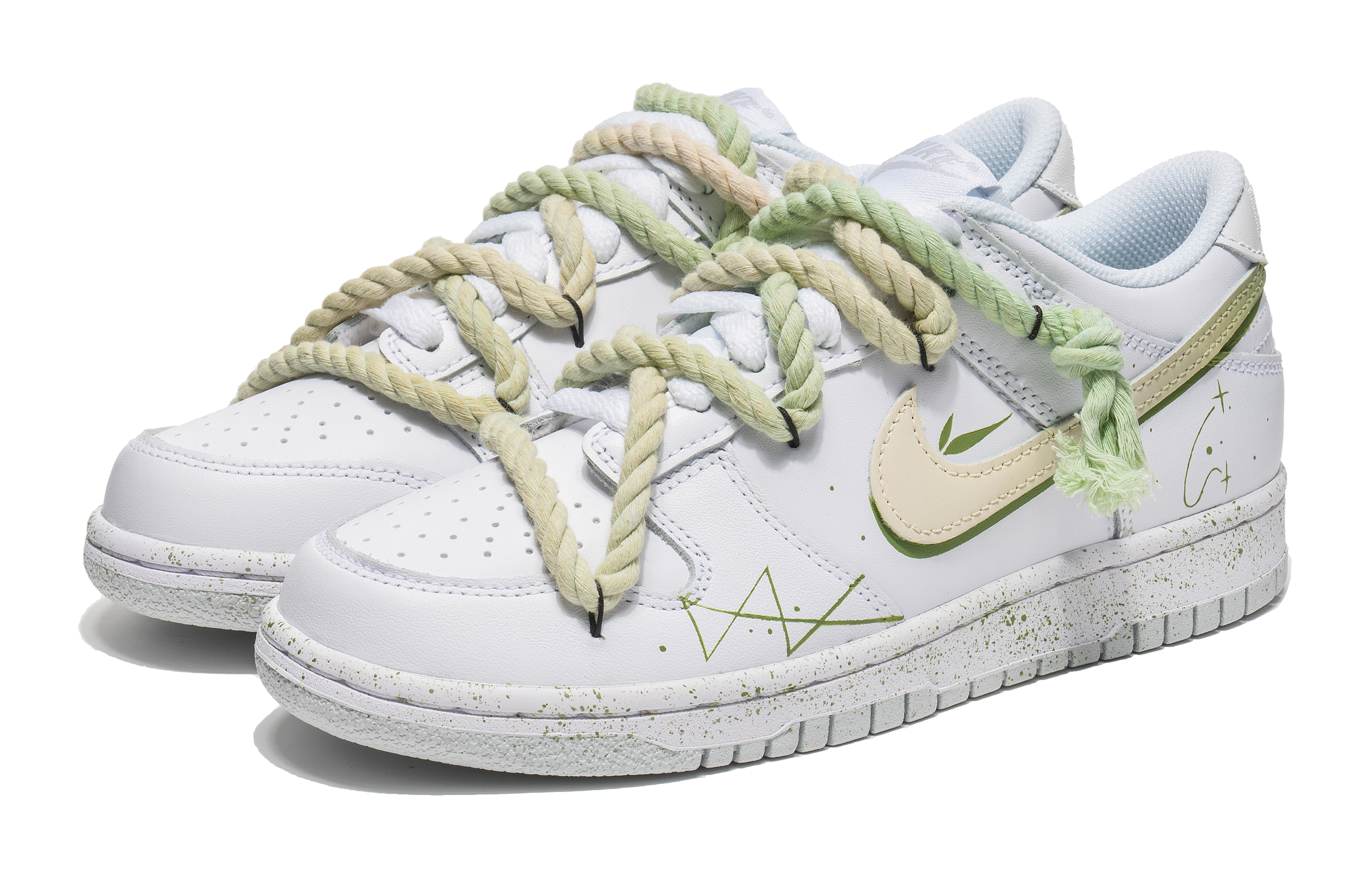 Lookbook [Sepatu Custom] Nike Dunk Low 'Gradasi Apel Hijau' DH9765-102(Team67-青苹果星元)