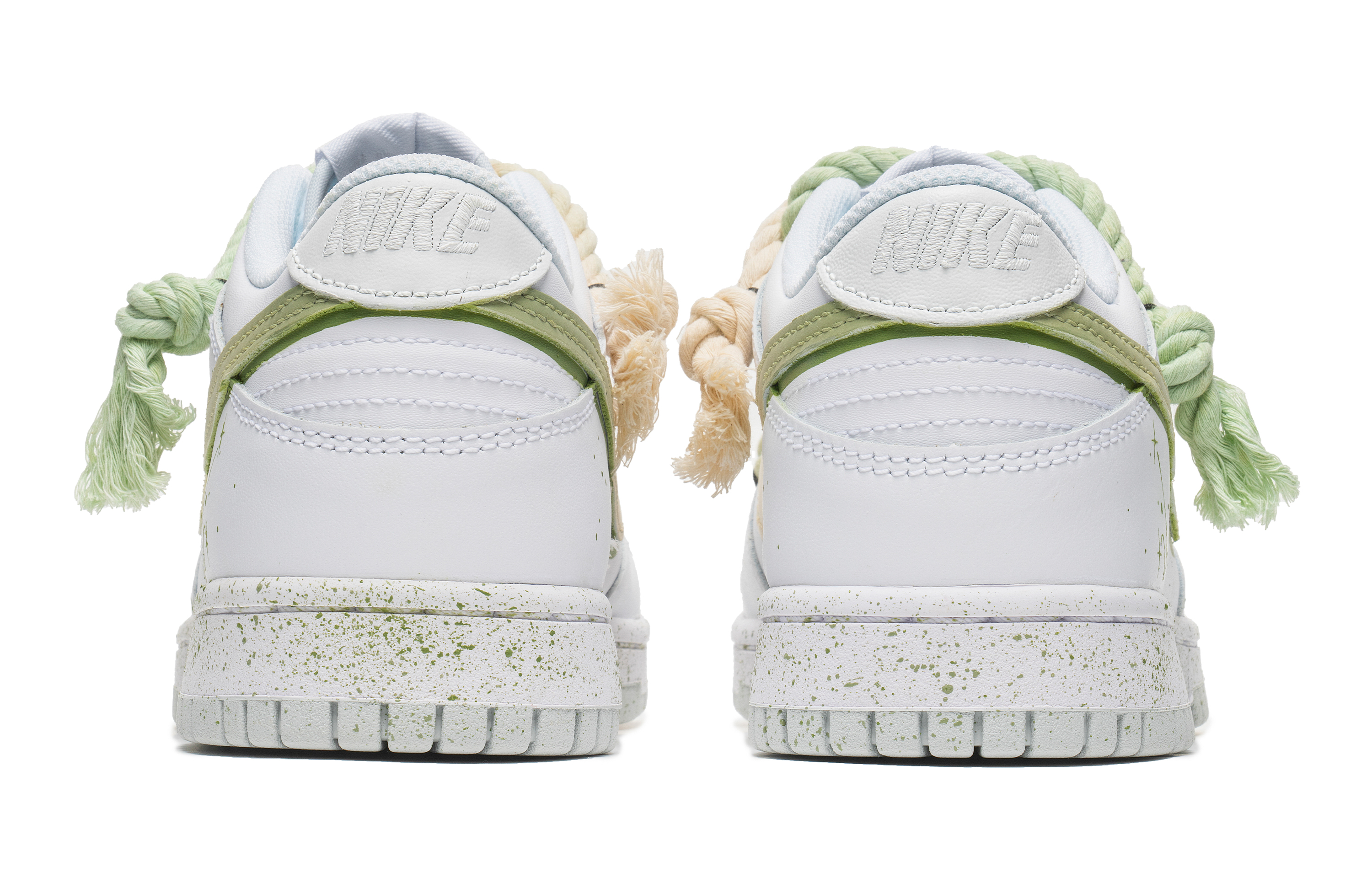 Shop [Sepatu Custom] Nike Dunk Low 'Gradasi Apel Hijau' DH9765-102(Team67-青苹果星元)