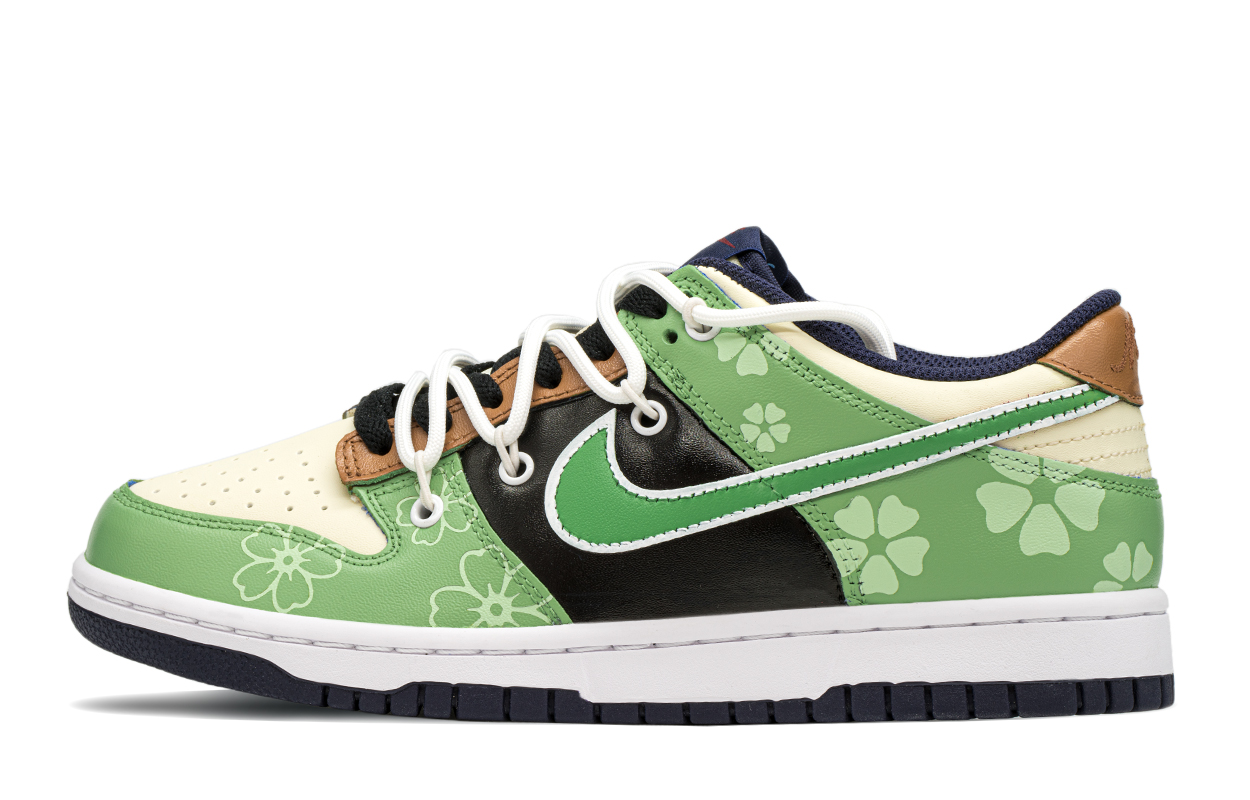 Order [Sepatu Kustom] Nike Dunk Low 'Hijau Hitam' FV8119-161(TeamA-绿绿)