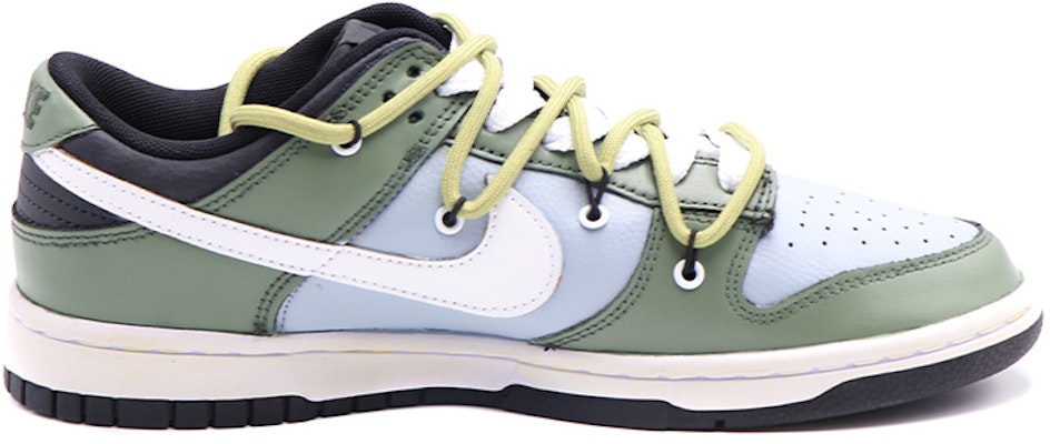【定制球鞋】 Nike Dunk Low 解構鞋帶 美式休閒 低筒 鞋款 男款 綠黑 Order 【定制球鞋】 Nike Dunk Low 解構鞋帶 美式休閒 低筒 鞋款 男款 綠黑