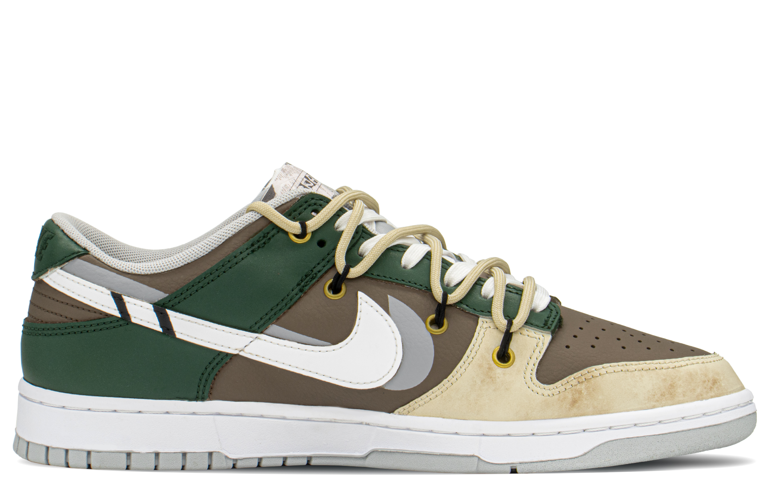 Order [Sepatu Kustom] Nike Dunk Low 'Retro Vibe Hijau Coklat' DJ6188-003(TeamA-DK男复古街头S-BOX)