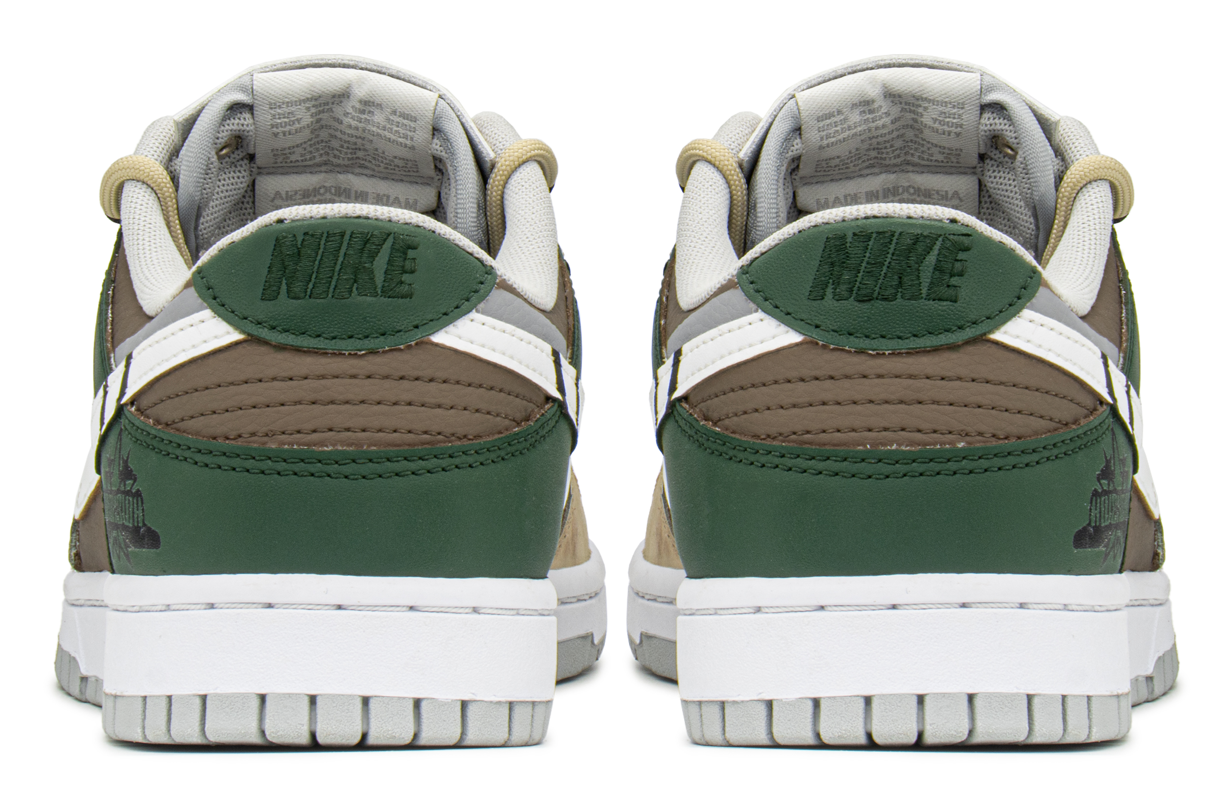 Shop [Sepatu Custom] Nike Dunk Low 'Nuansa Vintage Hijau Coklat' DJ6188-003(TeamA-DK男复古街头)