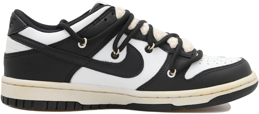 【訂製球鞋】Nike Dunk Low 綠十字星 Vibe復古磨舊風 高筒 板鞋 GS 黑白綠 Order 【訂製球鞋】Nike Dunk Low 綠十字星 Vibe復古磨舊風 高筒 板鞋 GS 黑白綠