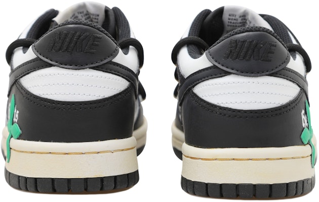 【訂製球鞋】Nike Dunk Low 綠十字星 Vibe復古磨舊風 高筒 板鞋 GS 黑白綠 Shop 【訂製球鞋】Nike Dunk Low 綠十字星 Vibe復古磨舊風 高筒 板鞋 GS 黑白綠