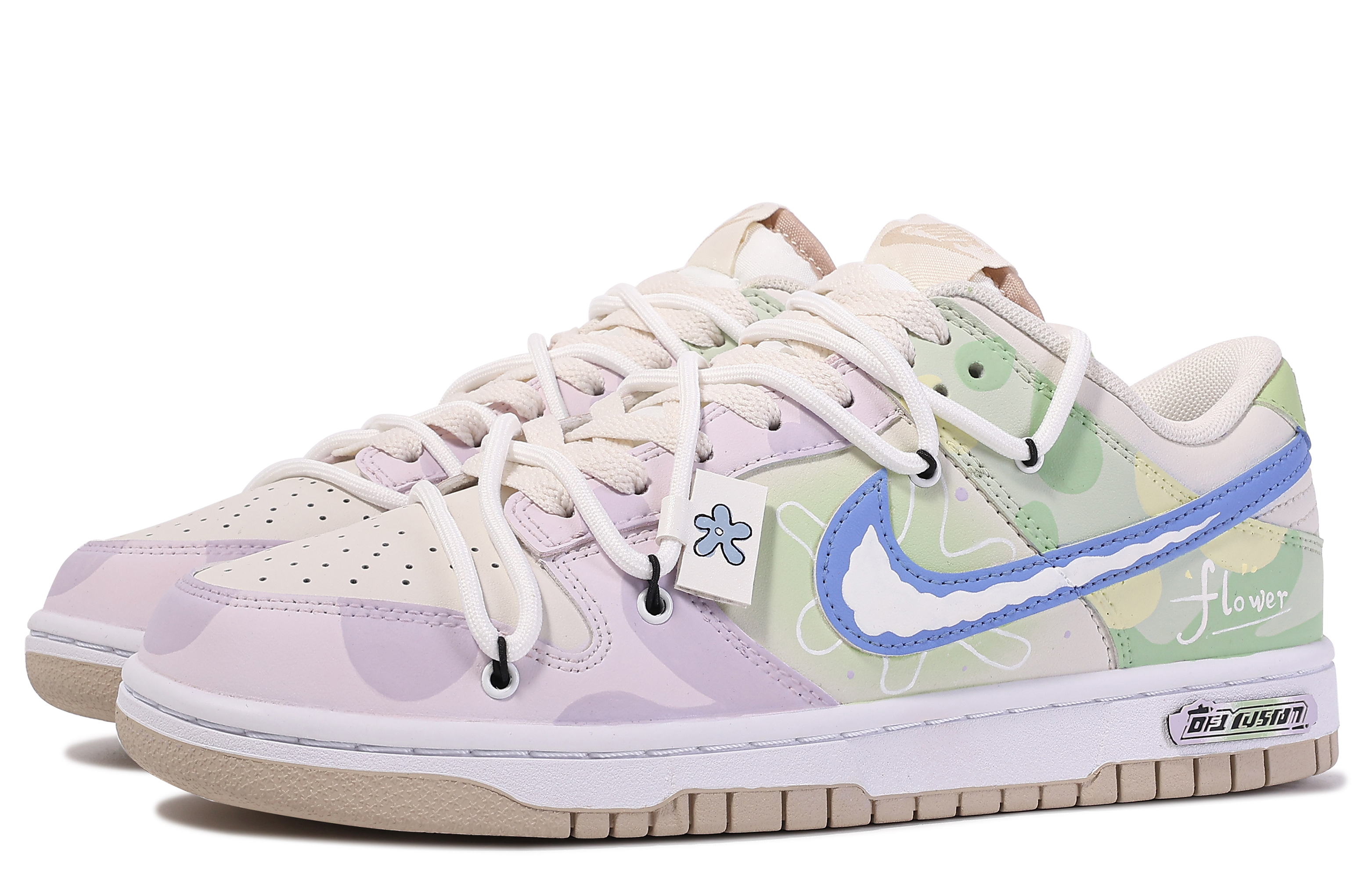 [Custom Shoes] Nike Dunk Low 'Green Flower' 圖 4