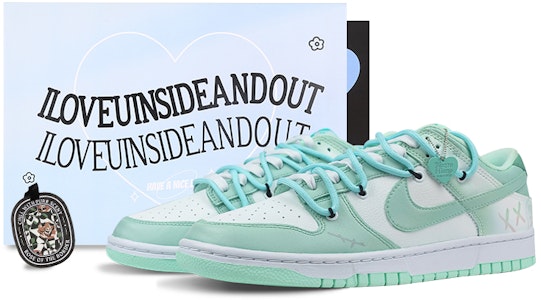 【定製球鞋】Nike Dunk Low 滑板少年 嘻哈高街 復古做舊 街頭風 漸變塗鴉 解構 低筒 板鞋 男款 綠白 Buy 【定製球鞋】Nike Dunk Low 滑板少年 嘻哈高街 復古做舊 街頭風 漸變塗鴉 解構 低筒 板鞋 男款 綠白