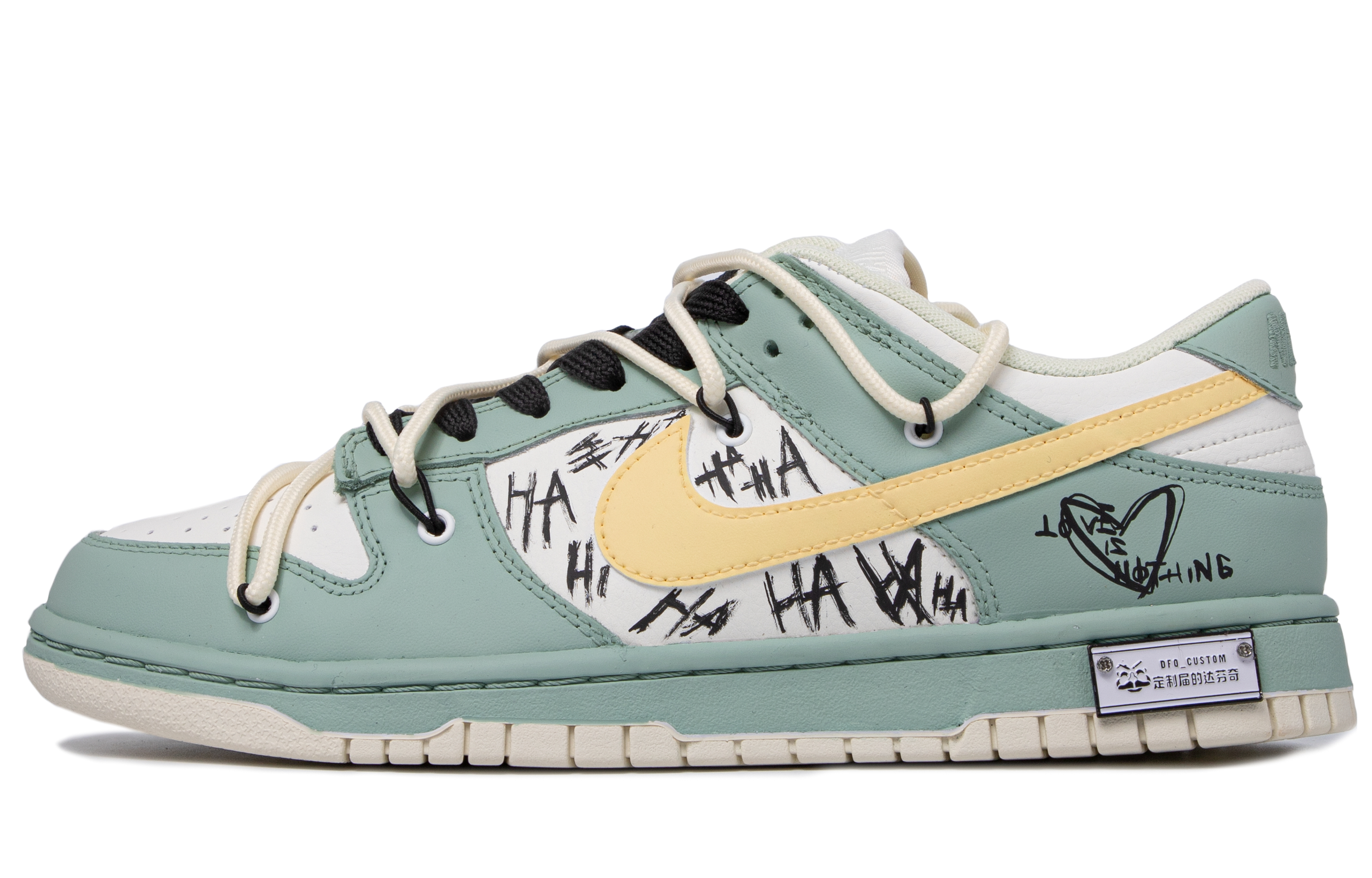 Buy 나이키 덩크 로우 '그린 그래피티' (커스텀) DJ6188-100(TeamM-男款撞色涂鸦青梅绿)