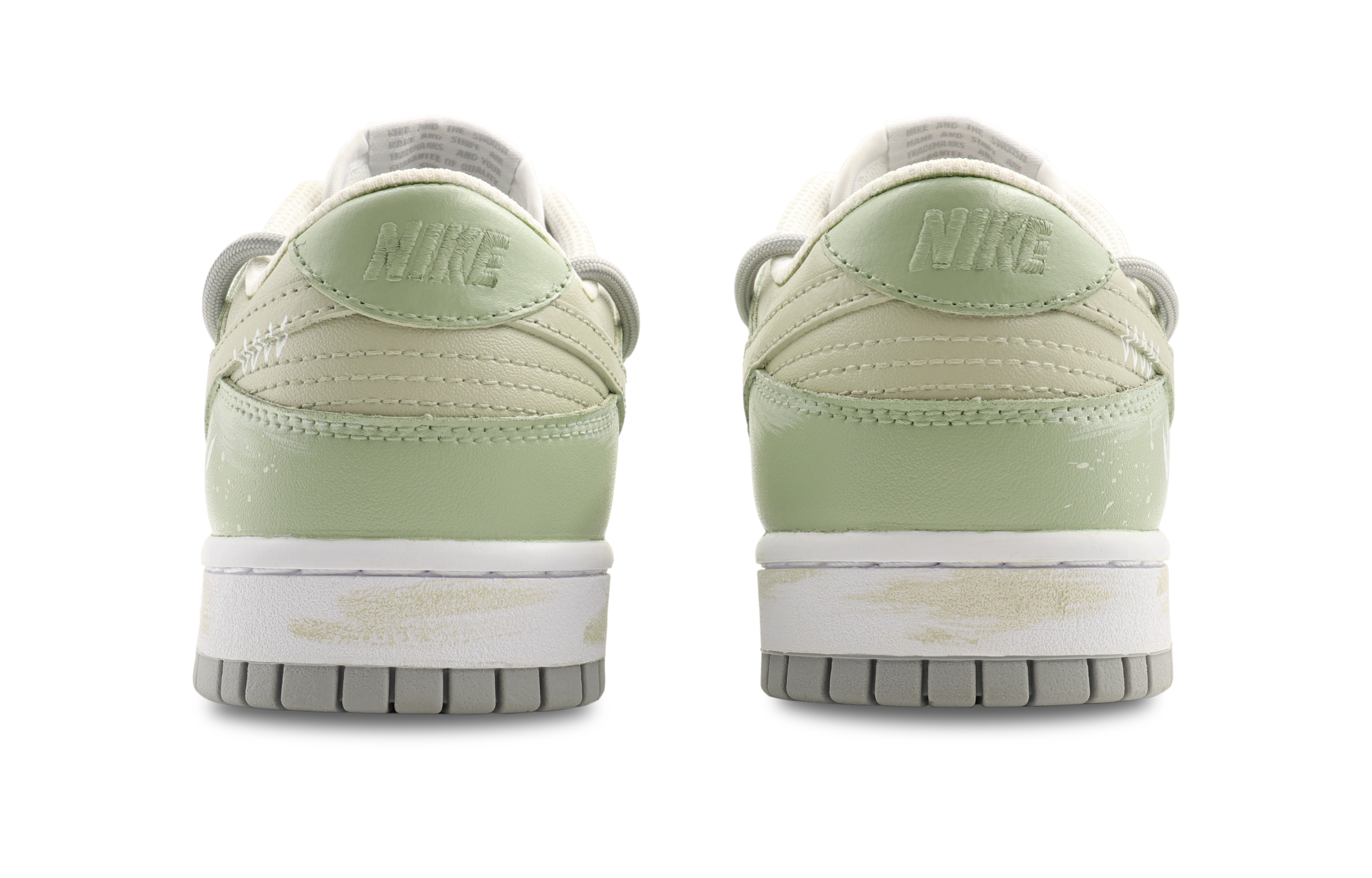 Shop [Sepatu Kustom] Nike Dunk Low 'Graffiti Hijau Dekonstruksi' DH9765-102(Team31-女款木棉春意）