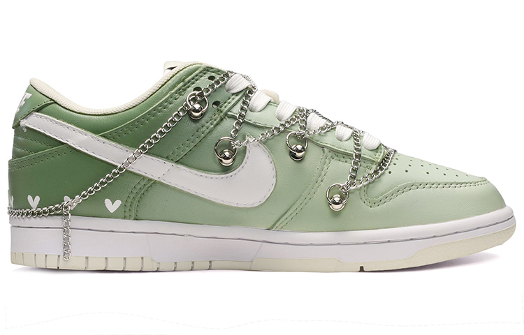 Order 나이키 덩크 로우 '빈티지 그린 하트 체인' (Nike Dunk Low 'Vintage Green Heart Chain') DJ6188-100(TeamE-男款爱心链条复古绿)