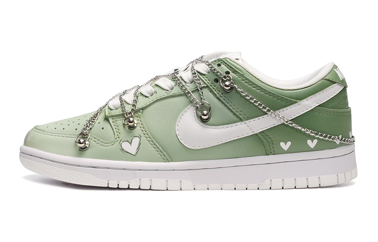 Buy [Kasut Custom] Nike Dunk Low 'Hati Hijau Deconstructed' DH9765-100(TeamE-女款爱心链条复古绿)