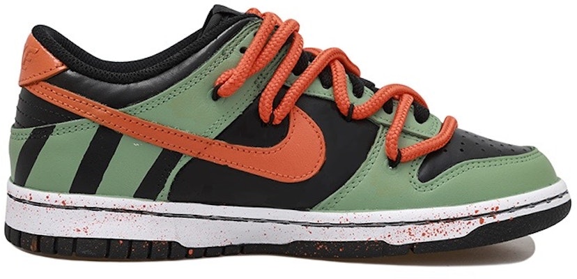 【訂製球鞋】Nike Dunk Low 橡皮磚掛鍊 泼墨 獨特 活力 解構風 低筒 板鞋 男款 綠橙紅 Order 【訂製球鞋】Nike Dunk Low 橡皮磚掛鍊 泼墨 獨特 活力 解構風 低筒 板鞋 男款 綠橙紅