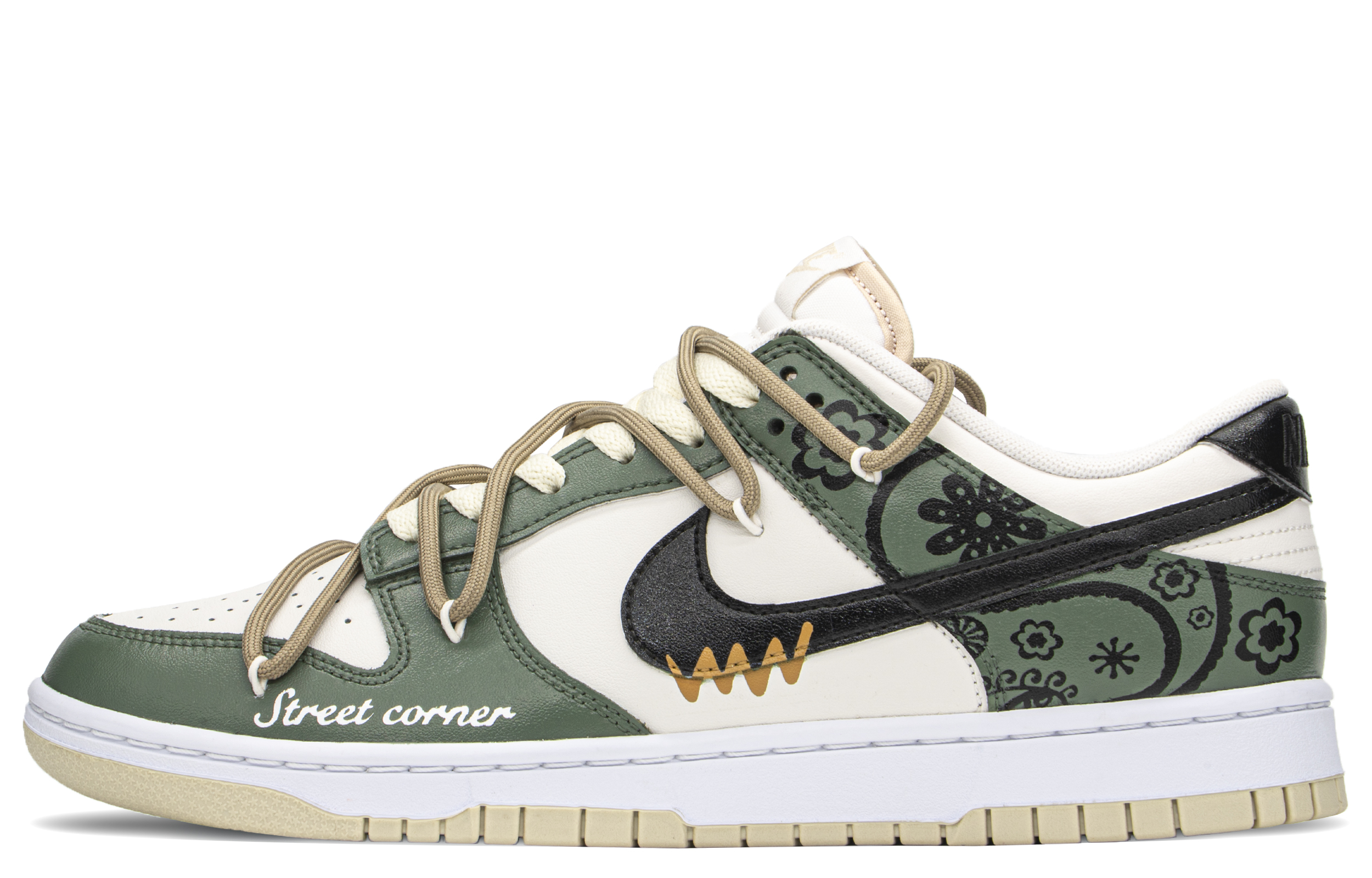 Buy [Custom Shoes] Nike Dunk Low 'Green Paisley'
