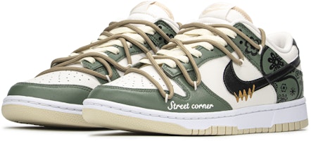 【カスタムシューズ】ナイキ ダンク ロー 'グリーンペイズリー' DV0831-003(TeamA-街头腰果S-BOX) Lookbook 【カスタムシューズ】ナイキ ダンク ロー 'グリーンペイズリー' DV0831-003(TeamA-街头腰果S-BOX)