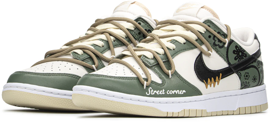 【客製化球鞋】Nike Dunk Low FZBB 街頭腰果 戀愛潮流 禮盒 舒適百搭 低筒 板鞋 男款 綠白 Lookbook 【客製化球鞋】Nike Dunk Low FZBB 街頭腰果 戀愛潮流 禮盒 舒適百搭 低筒 板鞋 男款 綠白