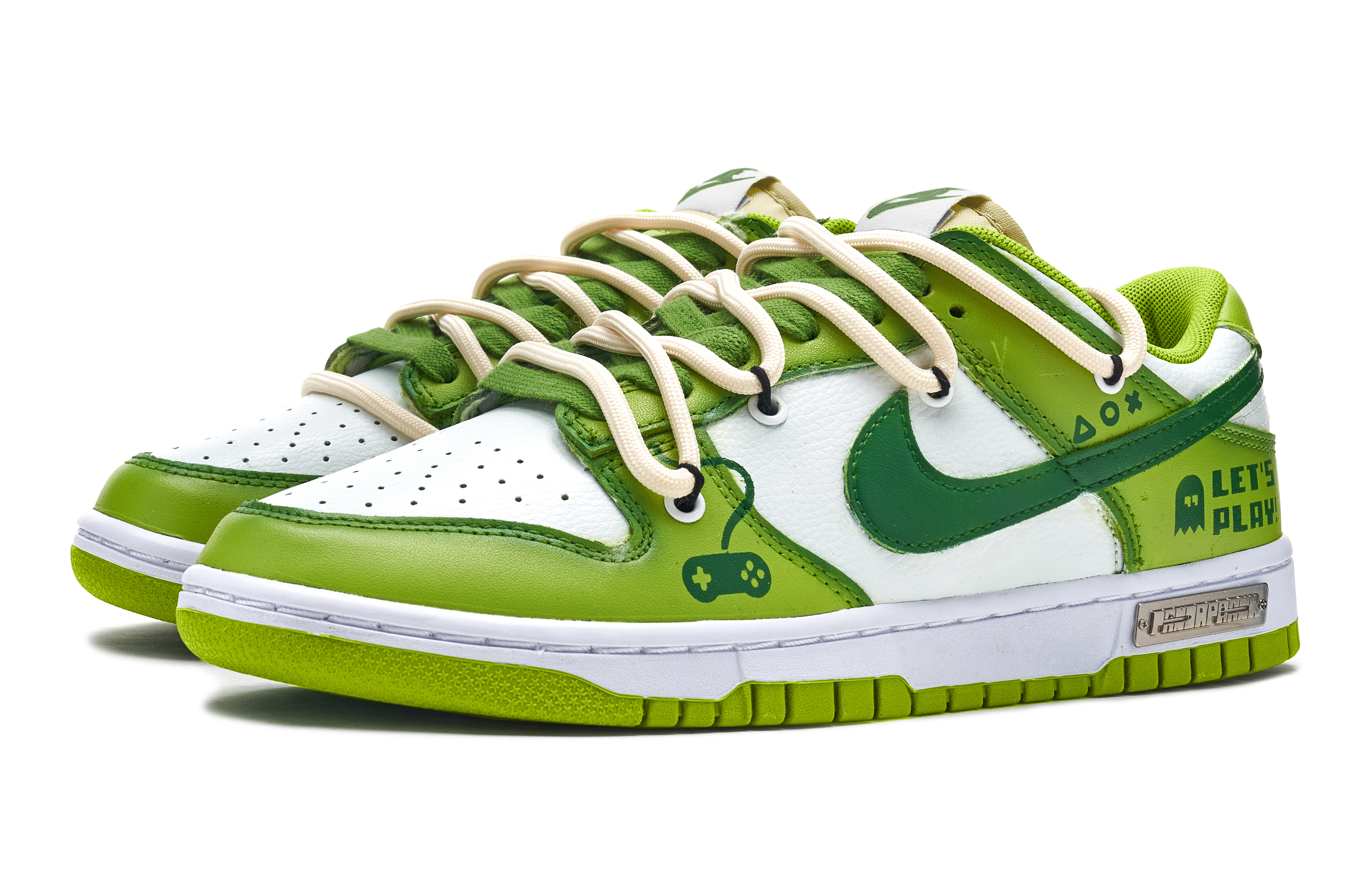 Lookbook [Op maat gemaakte Schoenen] Nike Dunk Low ''Groene Panda Grap'' DV9108-711(TeamH-女款蛙蛙S-BOX)