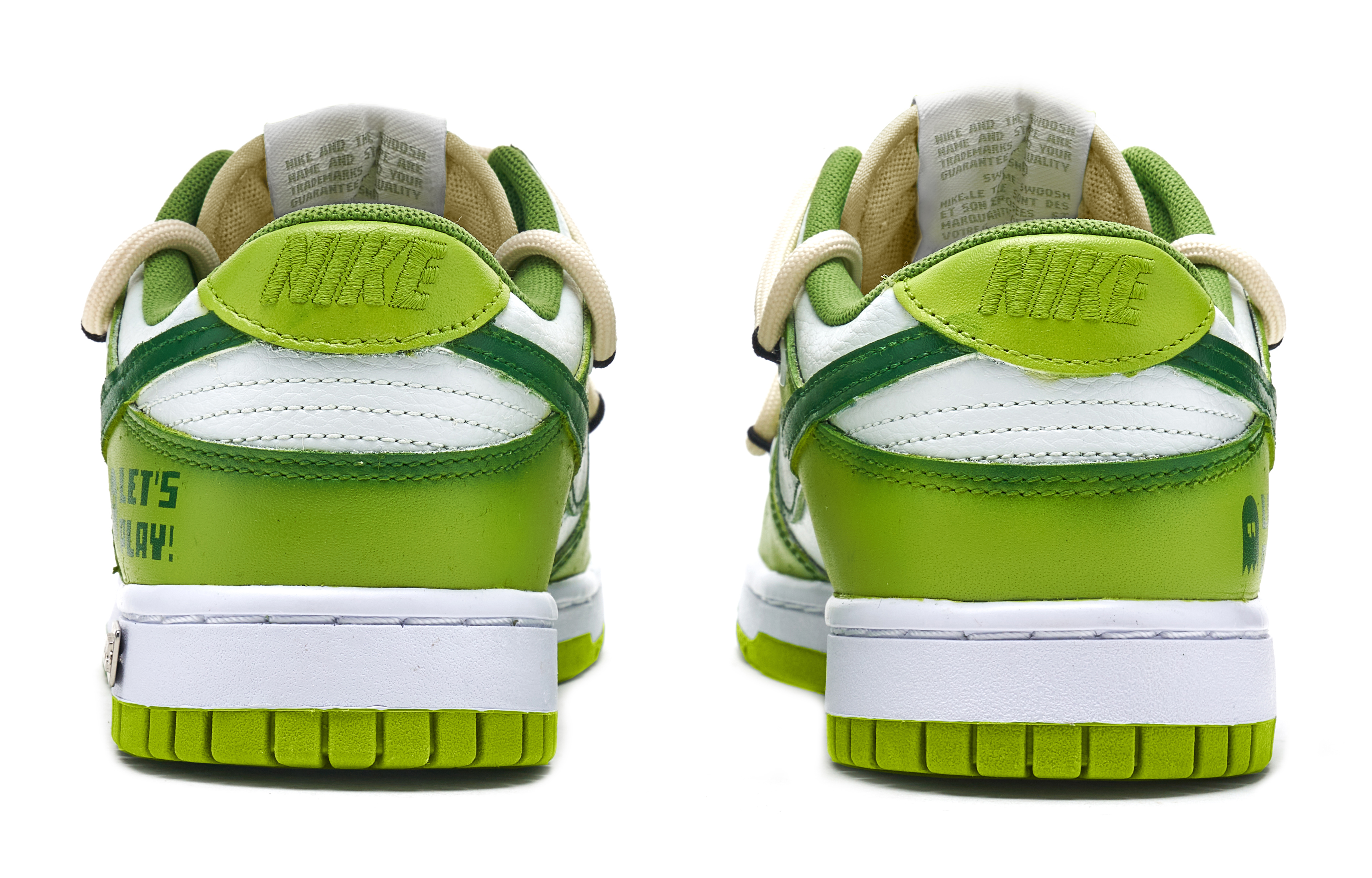 Shop [Op maat gemaakte Schoenen] Nike Dunk Low ''Groene Panda Grap'' DV9108-711(TeamH-女款蛙蛙S-BOX)