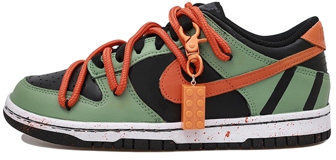 custom-shoes-nike-dunk-low-green-red-deconstructed