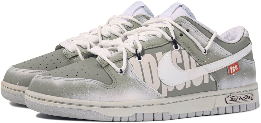【定製球鞋】Nike Dunk Low 達文西定製 綠豆冰 漸變 潑墨 字母 塗鴉 雙鞋帶 設計感 簡約 夏季 舒適 輕便 低筒 板鞋 男款 綠白 Lookbook 【定製球鞋】Nike Dunk Low 達文西定製 綠豆冰 漸變 潑墨 字母 塗鴉 雙鞋帶 設計感 簡約 夏季 舒適 輕便 低筒 板鞋 男款 綠白