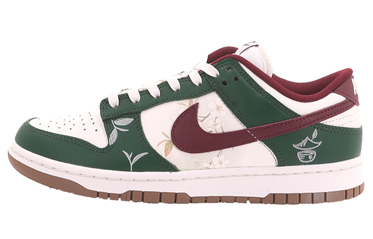Buy 【訂製球鞋】Nike Dunk Low 悠悠茶香 潮流 防滑耐磨 低幫 板鞋 男款 白綠