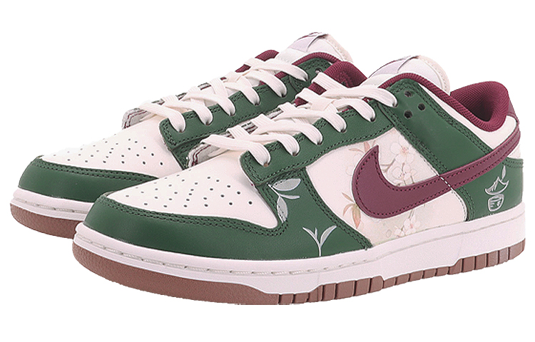 Lookbook 【訂製球鞋】Nike Dunk Low 悠悠茶香 潮流 防滑耐磨 低幫 板鞋 男款 白綠