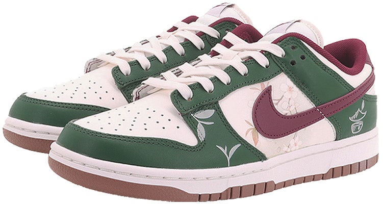 【訂製球鞋】Nike Dunk Low 悠悠茶香 潮流 防滑耐磨 低幫 板鞋 男款 白綠 Lookbook 【訂製球鞋】Nike Dunk Low 悠悠茶香 潮流 防滑耐磨 低幫 板鞋 男款 白綠