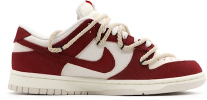 【訂製球鞋】 Nike Dunk Low 硃砂 戶外 穿搭 高街風 刺子繡 麻繩解構 復古做舊 低筒 板鞋 男款 灰棕紅 Order 【訂製球鞋】 Nike Dunk Low 硃砂 戶外 穿搭 高街風 刺子繡 麻繩解構 復古做舊 低筒 板鞋 男款 灰棕紅