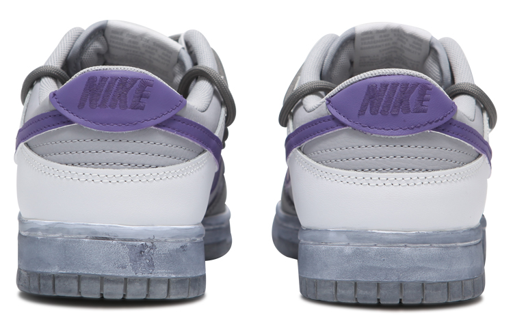 Shop [Kasut Custom] Nike Dunk Low 'Kelabu-Ungu Terurai Tali Bintang' DJ6188-003(Teamfour-男款灰紫)