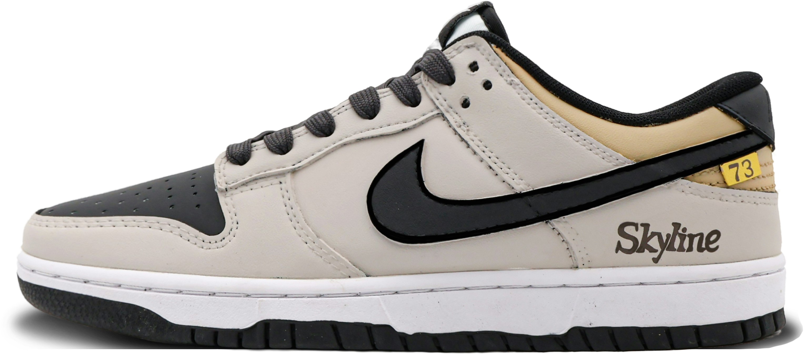 custom-shoes-nike-dunk-low-grey-yellow