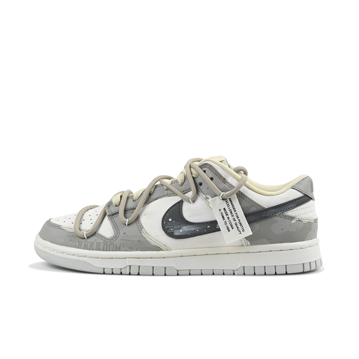Buy [Zapatos Personalizados] Nike Dunk Low 'Gris' DH9765-102(Team120-女款废土涂鸦)